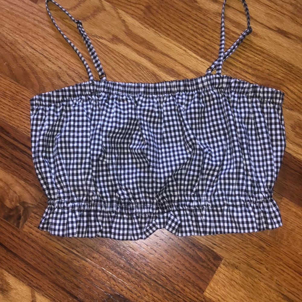 Gingham crop top LA hearts